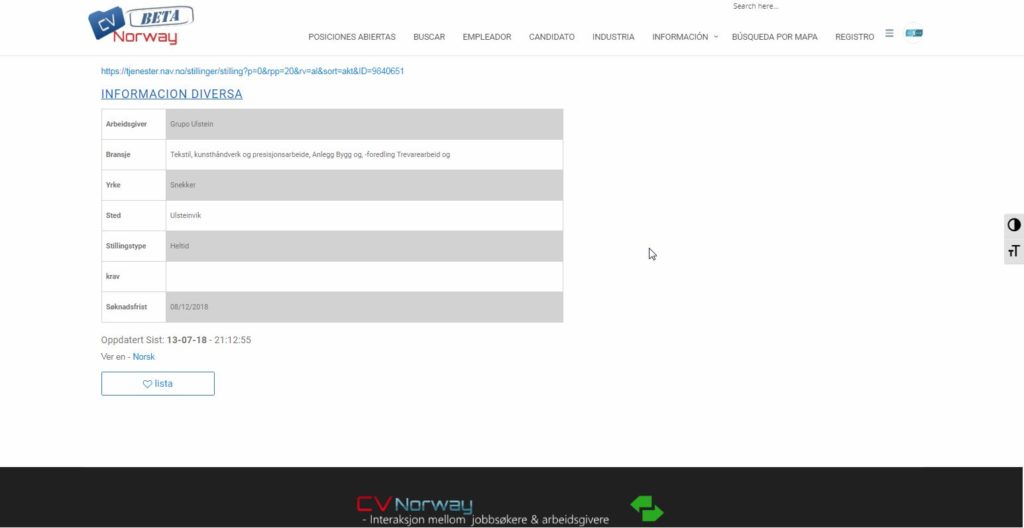Cvnorway - Jobbdatabase